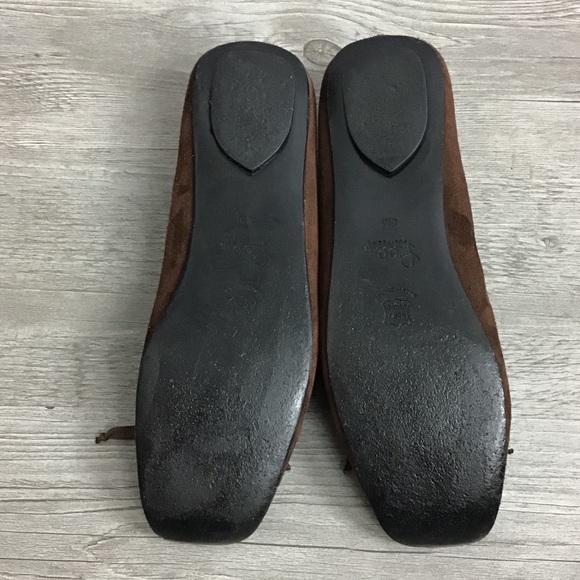 Lilly Pulitzer Brown Suede Flats with Ribbon Bow - Picture 7 of 8